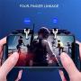 LFJNET Classic H5 Portable PUBG Mobile Phone Game Controller Joystick Cooling Fan Gamepad for iOS Android Blue red