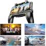 COOBILE Mobile Game Controller for PUBG Mobile Controller L1R1 Mobile Game Trigger Joystick Gamepad for 4-6.5" iOS & Android Phone(W10 Update)