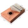 Kalimba 17 Keys Thumb Pianos Portable Wood Finger Piano With Tune Hammer Instruction Book,Music Instrument Gift For Kids Adult Beginners Professional. (Kalimba 17 key)