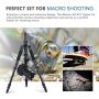 Moman Camera Tripod Monopod Alpenstock with Ball Head, Aluminum Alloy Foldable Axis Inversion Design, Weight Capacity of 33 Lb