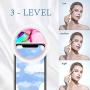 Selfie Ring Light, Hennaja Rechargeable Portable Clip-on Selfie Fill Light with 36 LED for iPhone/Android Smart Phone Photography, Camera Video, Girl Makes up (1 Pack,1-Splash Ink)