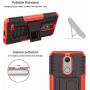 RioGree Phone Case for LG K10 2018/LG K30/LG Phoenix Plus/LG CV3 /Pro LTE/Harmony 2 Cell Phone Case, with Screen Protector Kickstand Cell Cover Skin, Red
