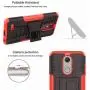 RioGree Phone Case for LG K10 2018/LG K30/LG Phoenix Plus/LG CV3 /Pro LTE/Harmony 2 Cell Phone Case, with Screen Protector Kickstand Cell Cover Skin, Red
