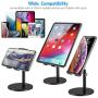 (2020 Upgraded Newest) Tablet Stand, Height Adjustable Desktop Stand Holder, 360 Degree Rotating Aluminum Alloy Cradle Mount Dock for iPhone, Samsung, Smartphone & iPad, Tablet etc (4-13 Screen)