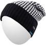 Qshell Outdoor Trendy Bluetooth Slouchy Knit Beanie Hat Cap with Stereo Headphone Headset Earphone Speaker Microphone Hands Free Talking Compatible with iPhone Samsung Android Smartphones - Black