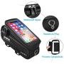Bike Phone Front Frame Bag - Waterproof Bicycle Top Tube Cycling Phone Mount Pack with Touch Screen Sun Visor Large Capacity Phone Case for Cellphone Below 6.5’’ iPhone 7 8 Plus xs max