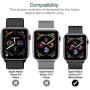 LK 6 Pack Screen Protector for Apple Watch (38mm Series 3/2/1 40mm Series 5 4 Compatible) Max Coverage HD Clear Film Bubble Free Anti-Scratch