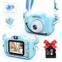 Kids Camera for Boys and Girls, Digital Dual Camera 2.0 Inches Screen 20.0MP 1080P Video Camcorder Anti-Drop Children Cartoon Selfie Camera Toys for Gift - 32GB Memory Card Included