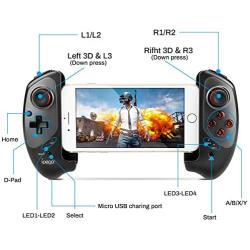 Winkeyes Mobile Gamepad Wireless Moblie Game Controller Retractable Bluetooth Gaming Controller Support Nintendo Switch, Android Tablet/Smart Phone/TV Box/Smart TV/VR, Win7/ Win8/ Win10 PC (Renewed)