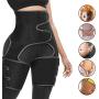 SCOBUTY Thigh Trimmer,Waist Trainer, High Waist and Thigh Trimmer,3 in 1 Weight Loss Butt Lifter Waist Trainer Shaping Slimming Support,Hips Belt Trimmer Body Shaper (Black)