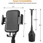 Cup Phone Holder for car Universal Adjustable Gooseneck Portable Cup Holder Car Mount for iPhone X / 8/8+ / 7/7 Plus / 6/6+, Samsung
