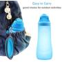 SYOSIN Dog Water Bottle,Foldable Pet Water Bottle,Leak Proof Dog Water Dispenser with Collapsible Bowl,Lightweight and Convenient Dog Travel Water Bottle for Walking, Hiking(500ml)