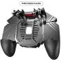 AK77 Sixth Generation 4 Triggers [6 Finger Operation] Mobile Game Controller Shooter Trigger Cooling Fan Power Bank Game Joystick 3 In1 for PUBG/Call of Duty/Fotnite (no Battery)