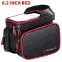 SQ Phone bagBike Frame Bag,Waterproof Bike Bag Bike Pouch,Bike Front Top Tube Touchscreen Pouch Bag with Headphone Hole,Handlebar Phone Bags for Under 6.2 Inchs Smartphone