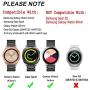 DEALELE Band Compatible with Galaxy Watch Active/Active 2 40mm 44mm, 20mm Solid Stainless Steel Metal Strap Replacement for Samsung Gear Sport/Galaxy Watch 42mm Women Men (Black)