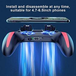 Mobile Game Controller Ergonomic PUBG Handle Dual Cooling Fans Mobile Phone Game Controller Gamepad Fast Heat Dissipation No Noise Suitable for 4.7-6.5inch Phones(5000mah)