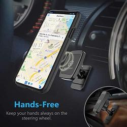 Magnetic Phone Car Mount, WixGear Universal Stick On Dashboard Magnetic Car Mount Holder, for Cell Phones and Mini Tablets with Fast Swift-snap Technology, (Rectangle Stronger Design)