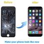 QTlier iPhone 7 Screen Replacement,LCD Display and Touch Screen Digitizer Replacement Frame Assembly with Repair Tool Kit(Black, 4.7Inch, for iPhone 7)