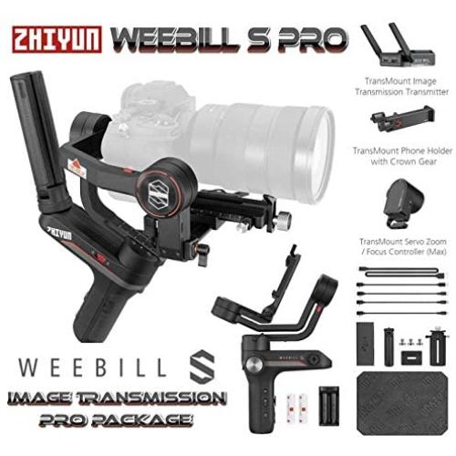 Zhiyun WEEBILL S (Image Transmission Pro Package) 3-axis Handheld Gimbal Stabilizer for Sony A7S A7M3 A7R3 A7R2 A7S2 A6500 A6300 A6000 Panasonic GH5 GH5s Nikon Z6 Z7 Mirrorless Cameras
