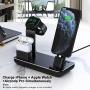 YoFeW 3 in 1 Charging Station for Apple Watch,iPhone and Airpods, Charger Stand Compatible with iwatch Series 5/4/3/2, iPhone 11 Pro Max/Xs/X Max/XR/X/8/8Plus/7/7 Plus, Airpods pro(Upgraded)