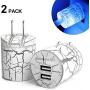 momen Charger Block, Dual USB Wall Charger with Blue LED Night Light for iPhone 11/Xs/XS Max/XR/X/8/7/6/Plus, Galaxy 9/8/7, Note 9/8, LG, HTC and More, Quick Charge 3.0 Wall Charger 5V/2.1A (2 Pack)