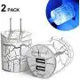 momen Charger Block, Dual USB Wall Charger with Blue LED Night Light for iPhone 11/Xs/XS Max/XR/X/8/7/6/Plus, Galaxy 9/8/7, Note 9/8, LG, HTC and More, Quick Charge 3.0 Wall Charger 5V/2.1A (2 Pack)