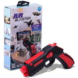 AR BLASTER Augmented Reality 360 Degree Portable Gaming VR Gun: Wireless Bluetooth Controller Toy Pistol for iOS Phone and Android Smartphones - FREE App With 35 Plus Games Action Learning - Red