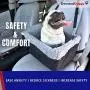 Devoted Doggy Deluxe Dog Booster Car Seat - Premium Quality Metal Frame Construction - Clip-on Safety Leash - Zipper Storage Pocket - Perfect for Small and Medium Pets Up to 15 Lbs Devoted Doggy Deluxe Dog Booster Car Seat - Premium Quality Metal Frame Construction - Clip-on Safety Leash - Zipper Storage Pocket - Perfect for Small and Medium Pets Up to 15 Lbs