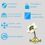 Suction Phone Stand,Double-Sided Phone Stand with 360° Rotating,Multi-Functional Desktop/Mirror/Glass Phone Holder for Cell Phone & Tablet,5 Soft Silicone Suckers Protecting Your Phone(Gold)