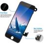 Compatible with iPhone 7 Screen Replacement Black 4.7 Inch Full Assembly LCD Display Digitizer with Front Camera, Ear Speaker, Proximity Sensor and Repair Tool Kit (A1660, A1778, A1779)