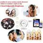 Selfie Ring Light, Rechargeable Cell Phone Ring Light 3 Tones Selfie Fill Light with 40 LED Beads Makeup Light Ring for  Photography Video,Selfie, Livestream (White)