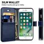 MONASAY iPhone 7 Wallet Case/iPhone 8 Wallet Case/iPhone SE 2020 Case,4.7-inch, [Glass Screen Protector Included] Flip Folio Leather Cell Phone Cover with Credit Card Holder for Apple iPhone 7/8/SE2