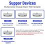 Mcbazel iPega PG 9119 Multi-Purpose Dual Charging Station Dock with Audio Speaker for Nintendo Switch iOS Android Smart Phone Silver