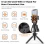 Black 360° Object Tracking Holder Smart Shooting Camera Phone Holder with Object Tracking Mode Face Tracking Mode for Smartphone Work with App (Includes Three AA Batteries)