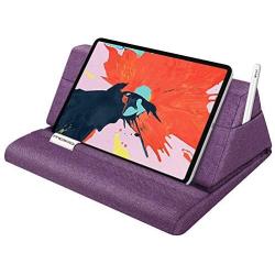 MoKo Tablet Pillow Stand, Soft Bed Pillow Holder, Fits up to 11" Pad, Fit with iPad 10.2" 2019, New iPad Air 3 2, iPad Pro 11 2020/10.5/9.7, Mini 5 4 3, Samsung Galaxy Tab, Purple