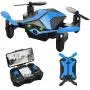 Drone for Kids - Attop Drones with Camera for Kids, AR Game Mode RC Mini Drone w/App Gravity/Voice Control/Trajectory Flight/Altitude Hold 360°Flip Kids Drone Foldable & Portable-Blue Drone for Kids - Attop Drones with Camera for Kids, AR Game Mode RC Mini Drone w/App Gravity/Voice Control/Trajectory Flight/Altitude Hold 360°Flip Kids Drone Foldable & Portable-Blue
