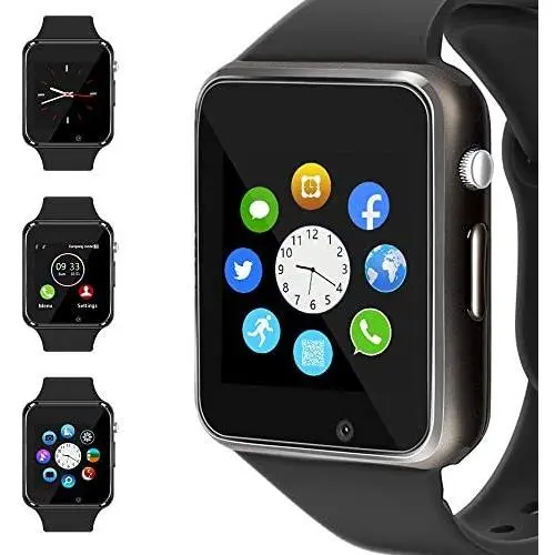 WJPILIS Smart Watch Touchscreen Bluetooth Smartwatch Wrist Watch Sports Fitness Tracker with SIM SD Card Slot Camera Pedometer Compatible iPhone iOS Samsung Android for Men Women Kids (Black) WJPILIS Smart Watch Touchscreen Bluetooth Smartwatch Wrist Watch Sports Fitness Tracker with SIM SD Card Slot Camera Pedometer Compatible iPhone iOS Samsung Android for Men Women Kids (Black)