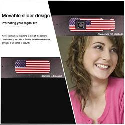 Webcam Cover 0.032in Thin - Web Camera Cover fits Laptop, Desktop, PC, Macboook Pro, iMac, Mac Mini, Computer, Smartphone,Protect Your Privacy and Security,Strong Adhensive(National Flag)