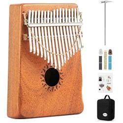 Donner 17 Key Kalimba Thumb Piano Solid Finger Piano Mahogany Body DKL-17 With Hard Case