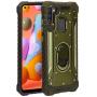 CELZEN - for Samsung Galaxy A11 (SM-A115) - Aluminum Metal Phone Case with Stand - ZY0 Dark Green