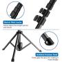 Selfie Stick Tripod, 59.5" Extendable Tripod Stand, Phone Tripod Camera Tripod with Wireless Remote Shutter for iPhone & Android, Heavy Duty Aluminum, Vlogging/Streaming/Photography/Recording