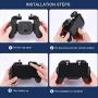 XuBa H5 Hand Grip Mobile Phone Gamepad Retractable Cooling Fan Joystick Controller Battery Holder Hollow Trigger H5 Fan with Battery