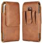 Takfox Phone Holster for Samsung Galaxy S20 S10 S10e S9 S8 S7 Edge,Note 10 Note 9 Note 8,A10e A20 A30 A50, J7 J3 Cell Phone Belt Clip Holster Premium Leather Carrying Phone Pouch w Card Holder,Brown