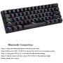 60% Bluetooth Mechanical Gaming Keyboard, RGB Backlit Bluetooth Wired/Wireless LED Computer MAC Keyboard Blue Switches 100% Anti-Ghosting Keyboard for Multi-Device Phone Android Mobile PC Laptop