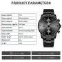 GOLDEN HOUR Mens Watches with Black/Silver Stainless Steel and Metal Casual Waterproof Chronograph Quartz Watch, Auto Date in Colorful Hands GOLDEN HOUR Mens Watches with Black/Silver Stainless Steel and Metal Casual Waterproof Chronograph Quartz Watch, Auto Date in Colorful Hands