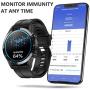 Smart Watch,Health and Fitness Smartwatch with Temperature Immunity Heart Rate Blood Pressure SpO2 Monitor Sleep Tracker,high-Definition Full-Screen Touch,IP68 Waterproof ,for Android iOS Phone