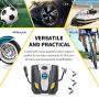JUMTOP 12V DC Tire Inflator Pump 150 Psi Electric Portable Air Compressor Pump with Gauge for Car, Truck, Bicycle or Basketballs, Air Bed Mattress and Other Inflatables (C02)