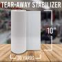 JJ CARE [10&quot x 30 Yards] Tear Away Stabilizer for Embroidery, Easy Tearaway Machine Embroidery Stabilizers, Medium Weight 1.8 oz Fits 5x7 Hoops Mesh Embroidery Stabilizer for Hand Sewing
