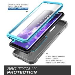 SUPCASE Unicorn Beetle Pro Series Case Designed for Samsung Galaxy S9+ Plus, with Built-In Screen Protector Full-body Rugged Holster Case for Galaxy S9+ Plus (2018 Release) (Blue)