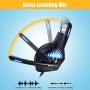 TURN RAISE Upgraded 3.5mm Stereo Gaming Headset for PS4, PC, Xbox One Controller, LED Light, Noise Cancelling Over Ear Headphones with Mic, PS4 Headset for Laptop, PC, Tablet, Smartphones (Blue)